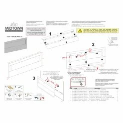 Outlet ⌛ Wood Headboards Midtown Concept Kansas Mid-Century Headboard 🛒 -Deals Headboards Store detail2IHM344