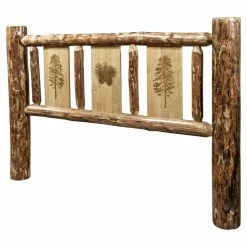 Cheap 🛒 Wood Headboards Montana Woodworks Glacier Country Collection Headboard With Laser Engraved Design 👏 -Deals Headboards Store detail2MONT373