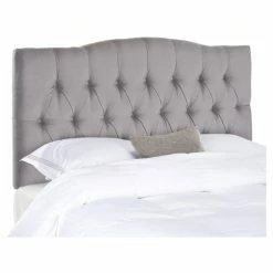 Buy 💯 Upholstered Headboards Safavieh Axel Upholstered Tufted Headboard 🥰 -Deals Headboards Store detail2SAV4730
