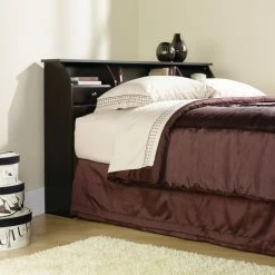 Brand new 🎉 Wood Headboards Sauder Shoal Creek Bookcase Headboard ✨ -Deals Headboards Store detail2SDR1026