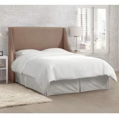 Hot Sale 🛒 Skyline Furniture Upholstered Headboards Swoop Arm Wingback Velvet Upholstered Headboard 👏 -Deals Headboards Store detail2SKY1384