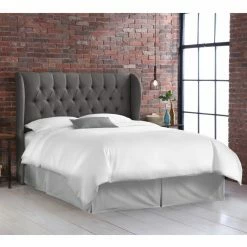 Top 10 ⌛ Skyline Furniture Upholstered Headboards Tufted Wingback Linen Upholstered Headboard 😉 -Deals Headboards Store detail2SKY1394