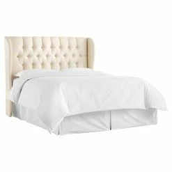 Best reviews of 👍 Skyline Furniture Upholstered Headboards Skyline Tufted Wingback Shantung Upholstered Headboard 👍 -Deals Headboards Store detail2SKY1593