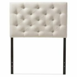 Promo 🎉 Faux Leather Headboards Baxton Studio Viviana Upholstered Button-Tufted Twin Size Headboard 😀 -Deals Headboards Store detail2WSI3553