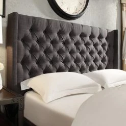 New ⭐ Upholstered Headboards HumbleNest Homestead Tufted Wingback Upholstered Headboard 🥰 -Deals Headboards Store detail3HME2888