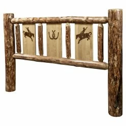Cheap 🛒 Wood Headboards Montana Woodworks Glacier Country Collection Headboard With Laser Engraved Design 👏 -Deals Headboards Store detail3MONT373