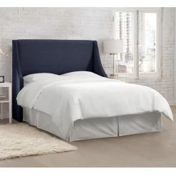 Hot Sale 🛒 Skyline Furniture Upholstered Headboards Swoop Arm Wingback Velvet Upholstered Headboard 👏 -Deals Headboards Store detail3SKY1384