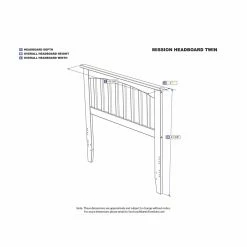 Flash Sale ❤️ Wood Headboards AFI Furnishings Mission Headboard 💯 -Deals Headboards Store detail4ATF784