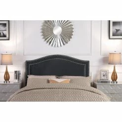 Outlet 😀 Upholstered Headboards Chic Home Idun Velvet Upholstered Headboard ✔️ -Deals Headboards Store detail4CHIH812