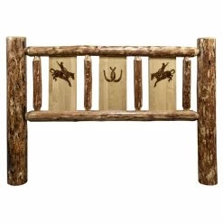 Cheap 🛒 Wood Headboards Montana Woodworks Glacier Country Collection Headboard With Laser Engraved Design 👏 -Deals Headboards Store detail4MONT373