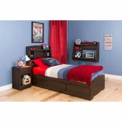 Best Sale 🌟 Wood Headboards Prepac Astrid Twin Bookcase Headboard 😍 -Deals Headboards Store detail4PRM380