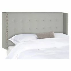 New ✔️ Upholstered Headboards Safavieh Keegan Wingback Upholstered Headboard 🧨 -Deals Headboards Store detail4SAV4710