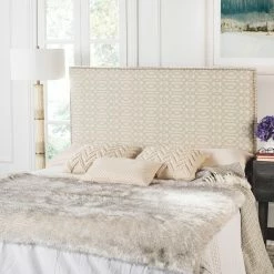 Budget 😍 Upholstered Headboards Safavieh Sydney Upholstered Headboard 🤩 -Deals Headboards Store detail4SAV4726