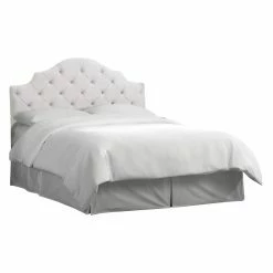 Buy π Skyline Furniture Upholstered Headboards Tufted Notched Velvet Upholstered Headboard π 15 Buy π Skyline Furniture Upholstered Headboards Tufted Notched Velvet Upholstered Headboard π -Deals Headboards Store detail4SKY1400