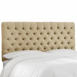 Best reviews of 😉 Skyline Furniture Upholstered Headboards Skyline Diamond Tufted Linen Upholstered Headboard 😉 -Deals Headboards Store detail4SKY1731