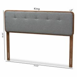 Outlet ⌛ Wood Headboards Baxton Studio Palina Upholstered Wood Headboard 🛒 -Deals Headboards Store detail4WSI4583