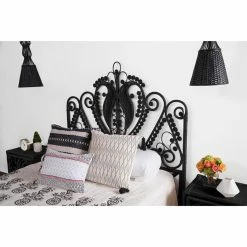 Buy ⌛ Wicker Headboards KOUBOO Peacock Rattan Headboard ⌛ -Deals Headboards Store detail5KOUB111