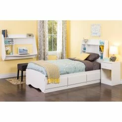 Best Sale 🌟 Wood Headboards Prepac Astrid Twin Bookcase Headboard 😍 -Deals Headboards Store detail5PRM380
