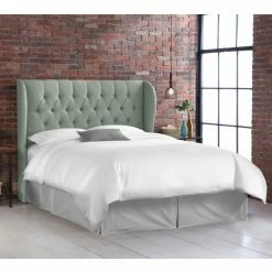 Top 10 ⌛ Skyline Furniture Upholstered Headboards Tufted Wingback Linen Upholstered Headboard 😉 -Deals Headboards Store detail5SKY1394