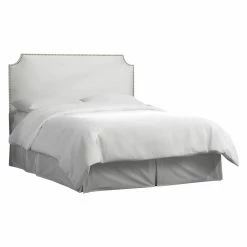 Outlet 😀 Skyline Furniture Upholstered Headboards Skyline Notched Nailhead Upholstered Headboard ⌛ -Deals Headboards Store detail5SKY1478