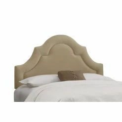 Best Pirce 😀 Skyline Furniture Upholstered Headboards Arch Border Velvet Upholstered Headboard 👍 -Deals Headboards Store detail5SKY846