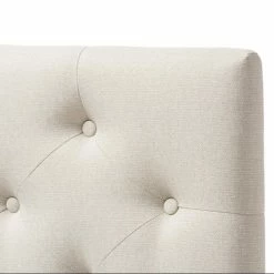 Promo 🎉 Faux Leather Headboards Baxton Studio Viviana Upholstered Button-Tufted Twin Size Headboard 😀 -Deals Headboards Store detail5WSI3553