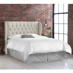 Top 10 ⌛ Skyline Furniture Upholstered Headboards Tufted Wingback Linen Upholstered Headboard 😉 -Deals Headboards Store detail6SKY1394