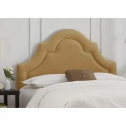 Best Pirce 😀 Skyline Furniture Upholstered Headboards Arch Border Velvet Upholstered Headboard 👍 -Deals Headboards Store detail6SKY846