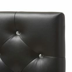 Promo 🎉 Faux Leather Headboards Baxton Studio Viviana Upholstered Button-Tufted Twin Size Headboard 😀 -Deals Headboards Store detail6WSI3553