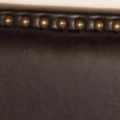 Best reviews of 🌟 Best Selling Home Faux Leather Headboards Hilton Brown Leather Headboard 👏 -Deals Headboards Store detail7BSHD3379