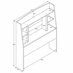 Best Sale 🌟 Wood Headboards Prepac Astrid Twin Bookcase Headboard 😍 -Deals Headboards Store detail7PRM380