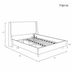 Outlet 🧨 Upholstered Headboards Skyline Furniture Wingback Headboard With Nailhead Trim 🤩 -Deals Headboards Store detail7SKY2529