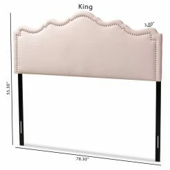 Coupon 🧨 Upholstered Headboards Baxton Studio Nadeen Velvet Upholstered Headboard 🎁 -Deals Headboards Store detail7WSI4581
