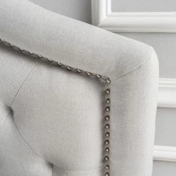 Flash Sale 😍 Best Selling Home Upholstered Headboards Killian Tufted Headboard With Nailhead Trim 🔥 -Deals Headboards Store detailBSHD3184