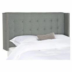 New ✔️ Upholstered Headboards Safavieh Keegan Wingback Upholstered Headboard 🧨 -Deals Headboards Store detailSAV4710