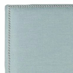 Cheap ❤️ Upholstered Headboards Safavieh Sydney Sky Blue Queen Headboard With Silver Nail Heads ⭐ -Deals Headboards Store detailSAV6669