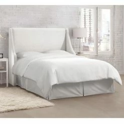 Hot Sale 🛒 Skyline Furniture Upholstered Headboards Swoop Arm Wingback Velvet Upholstered Headboard 👏 -Deals Headboards Store detailSKY1384