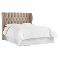 Best reviews of 👍 Skyline Furniture Upholstered Headboards Skyline Tufted Wingback Shantung Upholstered Headboard 👍 -Deals Headboards Store detailSKY1593