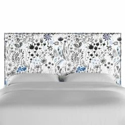 Budget 🔥 Upholstered Headboards Skyline Furniture Winter Botanical Nail Button Upholstered Headboard 🛒 -Deals Headboards Store detailSKY1786