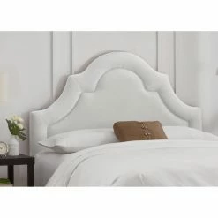 Best Pirce 😀 Skyline Furniture Upholstered Headboards Arch Border Velvet Upholstered Headboard 👍 -Deals Headboards Store detailSKY846