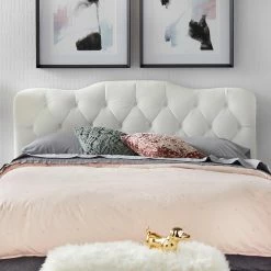 Coupon 🎁 All Other Brands Upholstered Headboards Tessa Upholstered Tufted Headboard - Queen 👏 -Deals Headboards Store detailTMS391