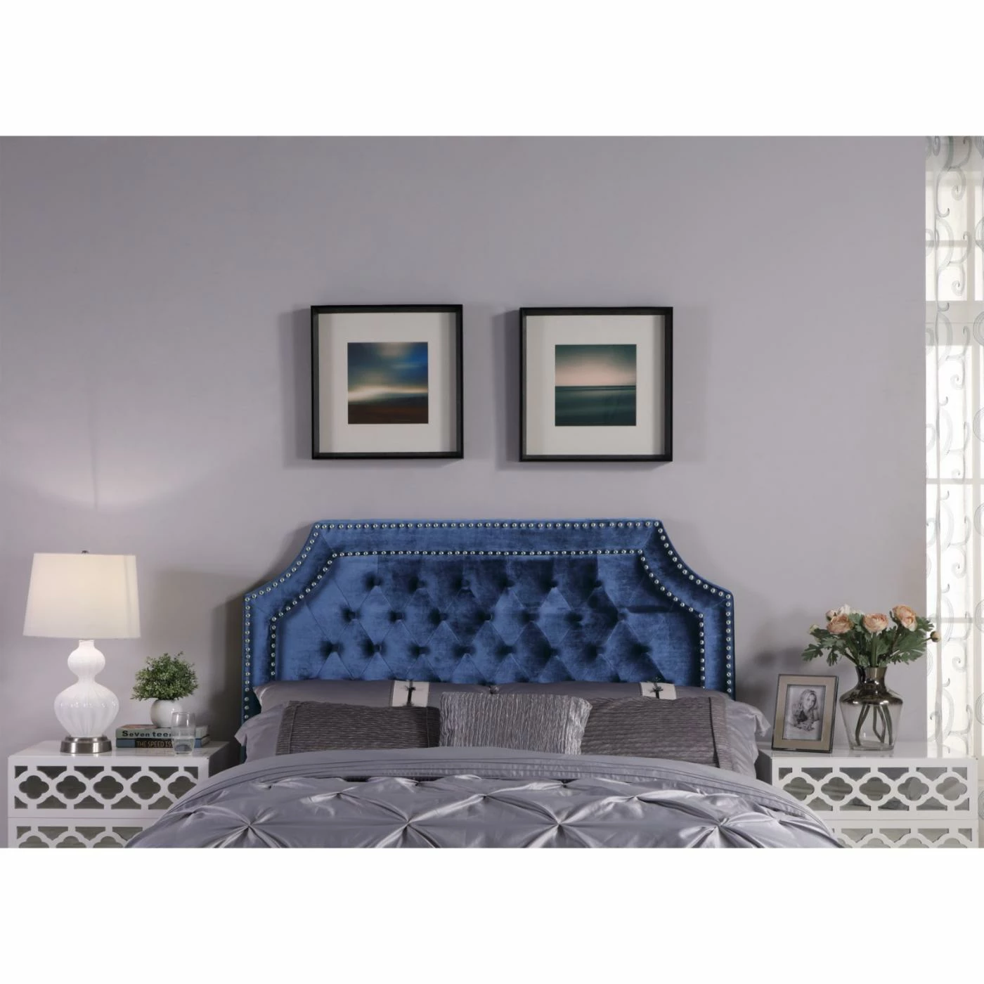 Brand new ๐คฉ Upholstered Headboards Chic Home Leda Velvet Upholstered Headboard ๐ 4 Brand new ๐คฉ Upholstered Headboards Chic Home Leda Velvet Upholstered Headboard ๐ - Image 2