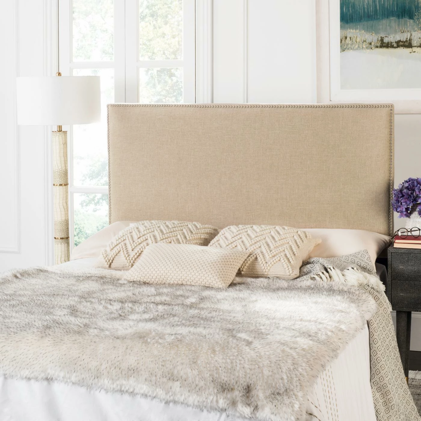 Best reviews of β€οΈ Upholstered Headboards HN Home Thornton Transitional Hemp Queen Headboard With Nail Heads π 4 Best reviews of β€οΈ Upholstered Headboards HN Home Thornton Transitional Hemp Queen Headboard With Nail Heads π - Image 2