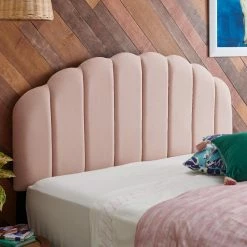 Top 10 💯 Upholstered Headboards Velvet Tufted Scallop Headboard By Drew Barrymore Flower Home 👍 -Deals Headboards Store inuseSKY2012