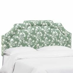 Outlet 🔥 Upholstered Headboards Skyline Furniture Peacock Silhouette Notched Upholstered Headboard 💯 -Deals Headboards Store inuseSKY2070