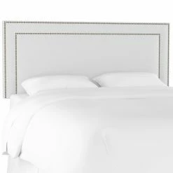Cheapest 💯 Upholstered Headboards Skyline Furniture Twill Double Nailhead Upholstered Headboard 🥰 -Deals Headboards Store inuseSKY2078