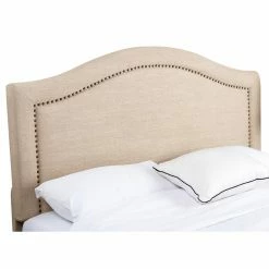 Cheap 🎉 Upholstered Headboards Abbyson Paxton Nail Head Wheat Linen Headboard 🌟