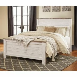 Best reviews of ⌛ Wood Headboards Signature Design By Ashley Willowton Slat Panel Headboard 🎁