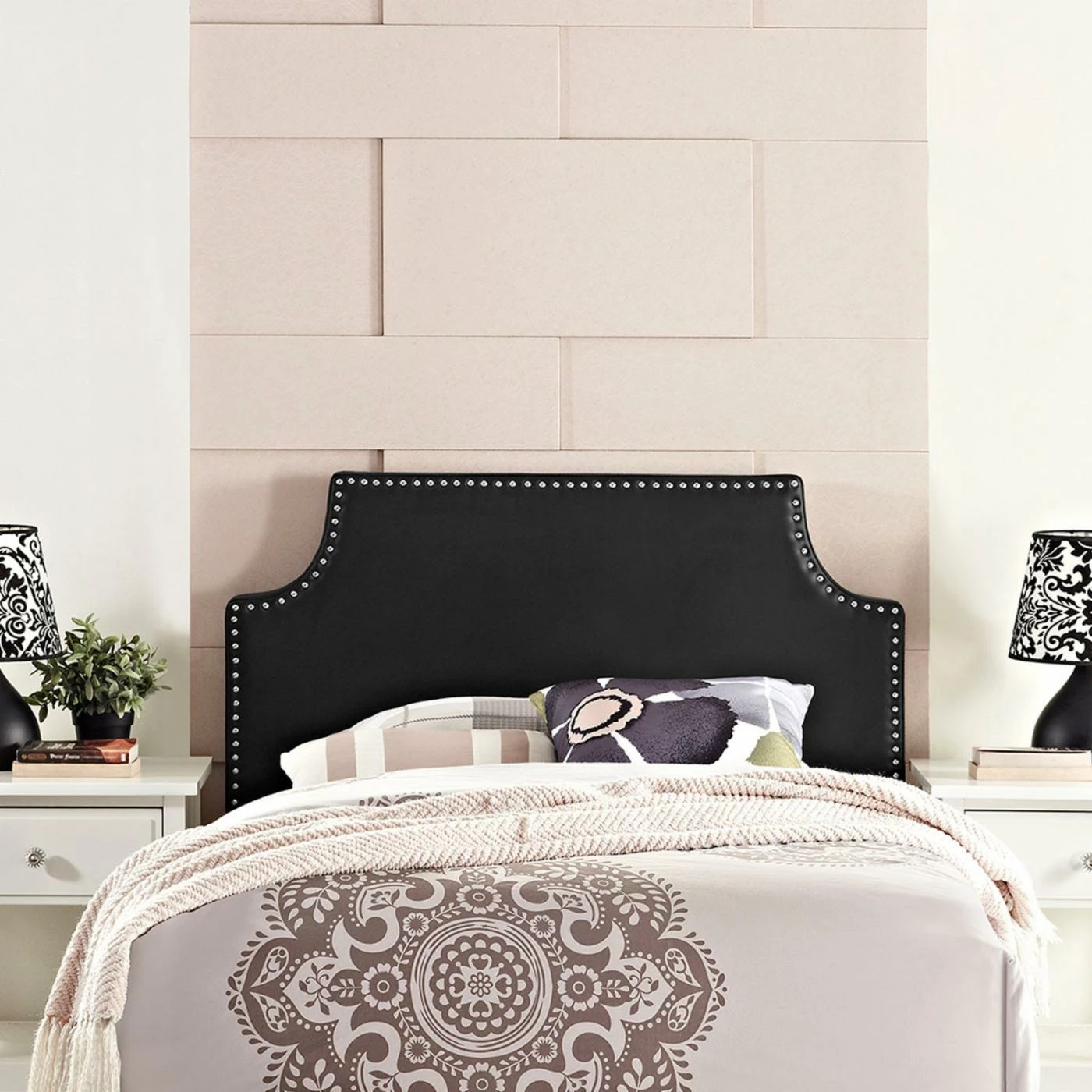 Cheap ❤️ Faux Leather Headboards Modway Laura Faux Leather Upholstered Headboard 🤩 3 Cheap ❤️ Faux Leather Headboards Modway Laura Faux Leather Upholstered Headboard 🤩