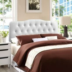 Flash Sale ⌛ Faux Leather Headboards Modway Annabel Upholstered Tufted Headboard ✨